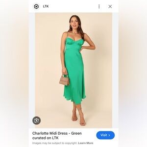 Petal & Pup Charlotte Midi Dress in green